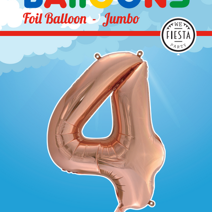 Ballon de baudruche Figure 4 Rose Gold XL 86cm vide