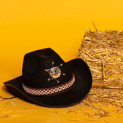 Chapeau de cow-boy enfant noir