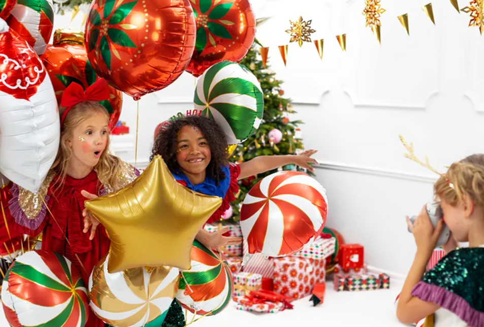 Ballon à l'hélium boule de Noël vide 45cm