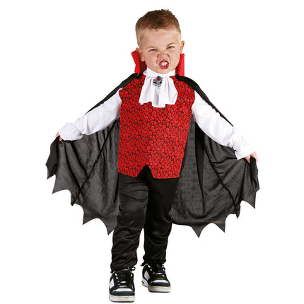 Halloween Costume de Vampire Rouge/Noir Enfant 3/4 ans