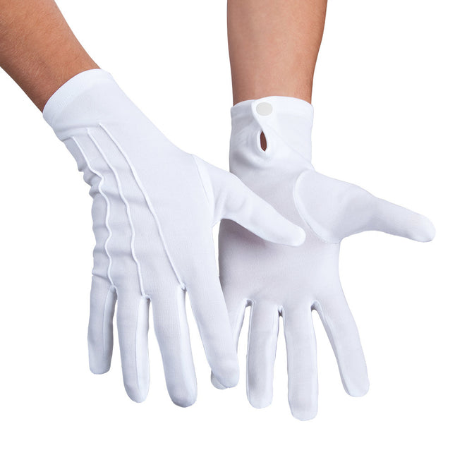 Gants blancs Bouton poussoir