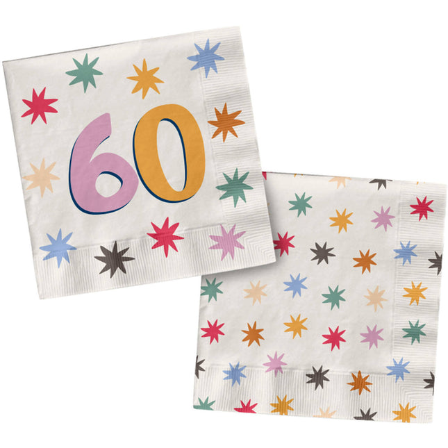 60 Years Napkins 33cm 20pcs