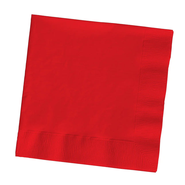 Serviettes de table rouges à 3 couches 33cm 50pcs