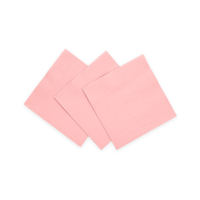 Serviettes de table roses 3 couches 33cm 20pcs