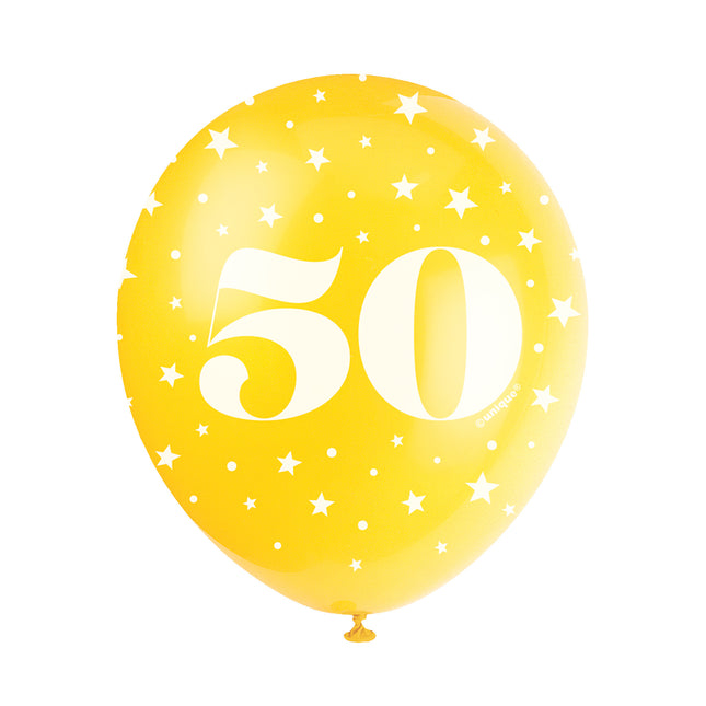 Ballons 50 ans Confetti 30cm 5pcs