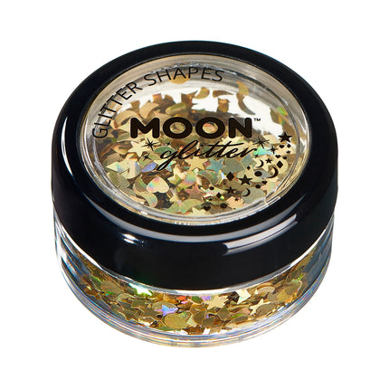 Moon Glitter Paillettes holographiques Formes or 3g