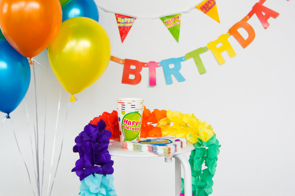 Serviettes de table 25cm 16pcs Happy Birthday Balloons