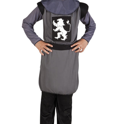 Costume de chevalier enfant gris