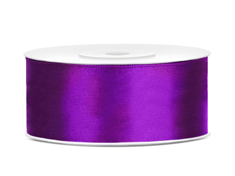 Ruban de satin violet 25 mm 25 m