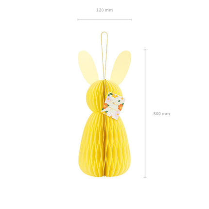 Lapin nid d'abeille jaune 30cm