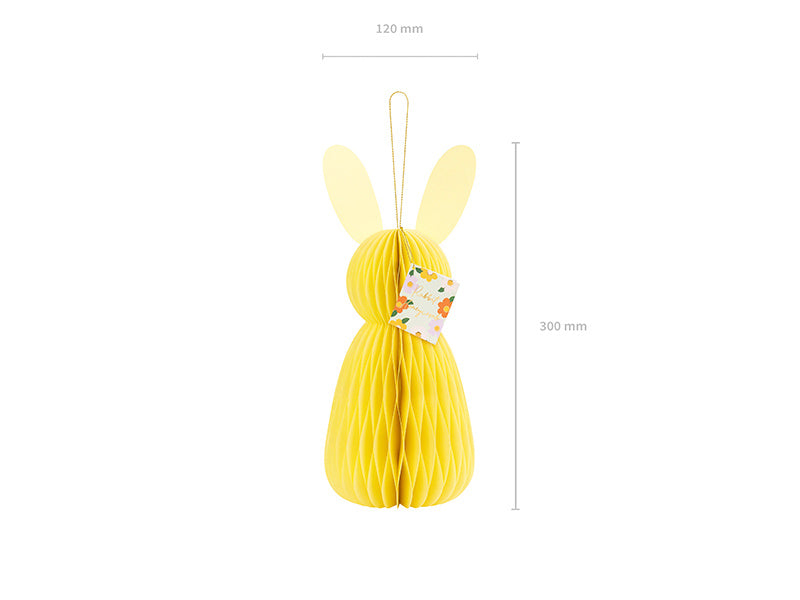 Lapin nid d'abeille jaune 30cm