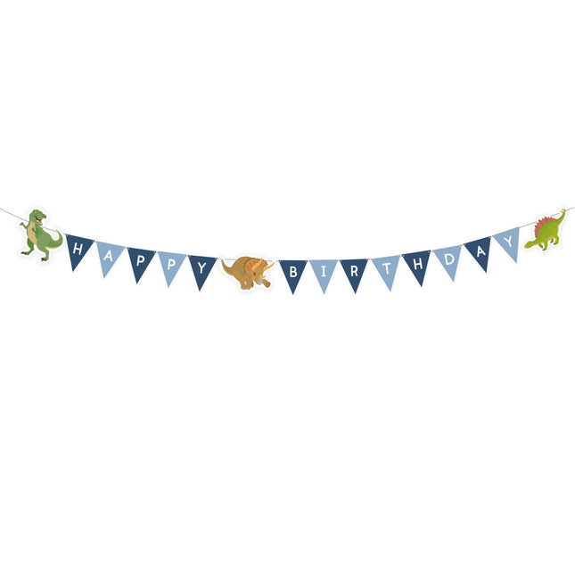 Fronde en lettres Dinosaure Joyeux anniversaire 1.8m