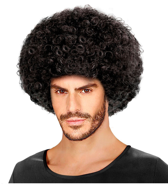 Perruque noire afro unisexe