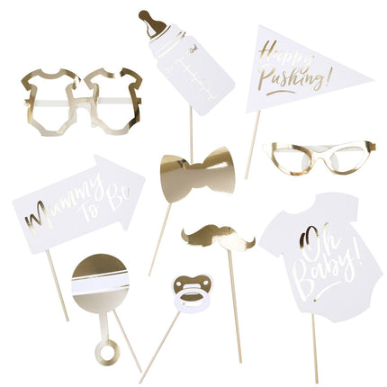 Accessoires Photobooth Baby Shower 10pcs