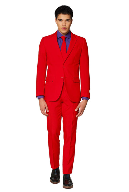 Hommes en costume rouge OppoSuits