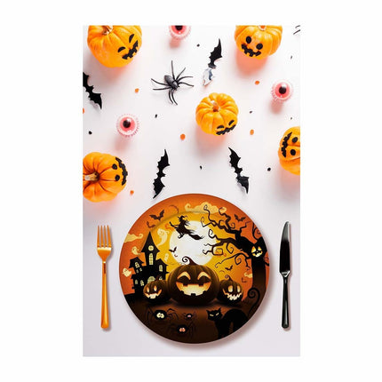 Assiettes Halloween Citrouille 23cm 6pcs