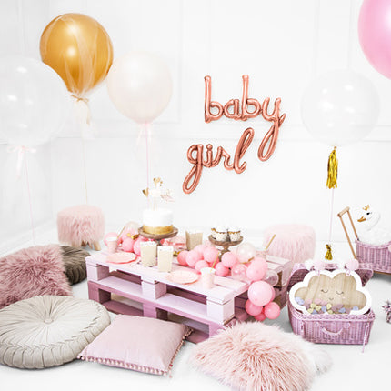 Ensemble de ballons de lettres Baby Rose Gold vides 75.5cm