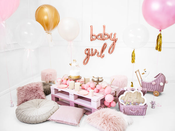 Ensemble de ballons de lettres Baby Rose Gold vides 75.5cm