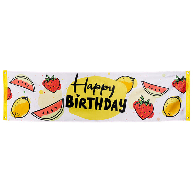 Bannière Happy Birthday Fruit 1.8m