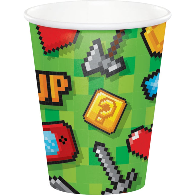 Gaming Party Cups 256ml 8pcs