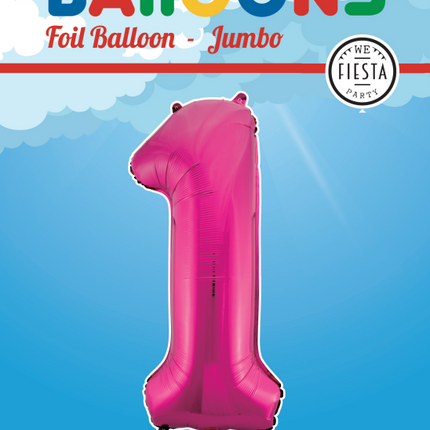 Ballon de baudruche Figure 1 Fuchsia XL 86cm vide