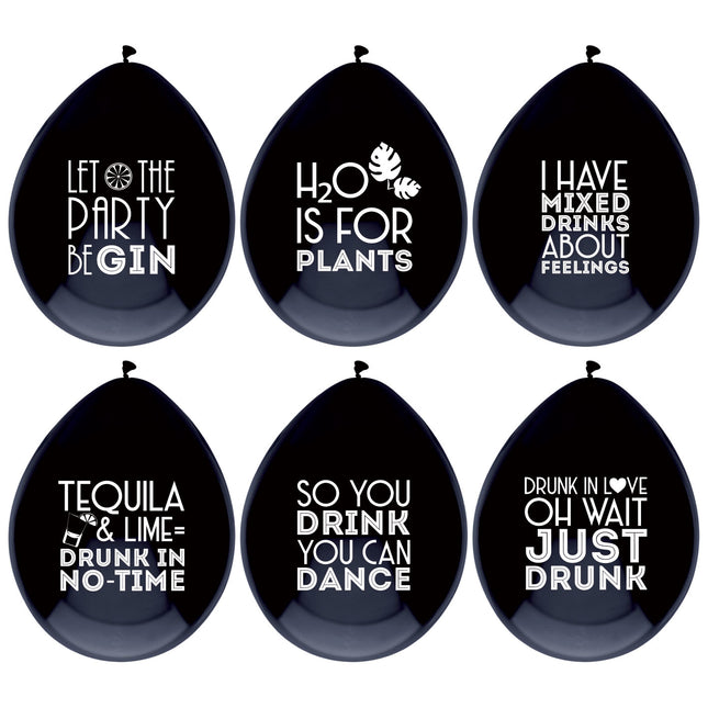 Ballons Drink Texts 30cm 6pcs