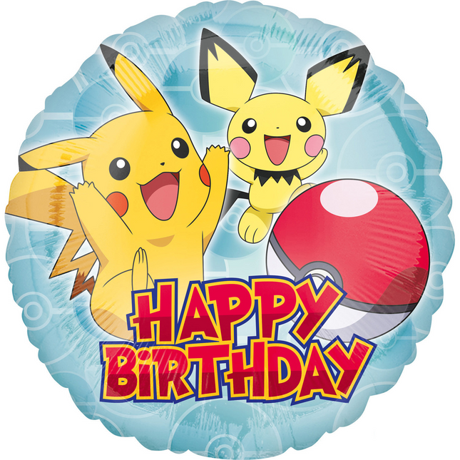 Pokemon Ballon à l'hélium Happy Birthday 43cm vide