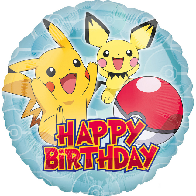 Pokemon Ballon à l'hélium Joyeux anniversaire 43cm vide