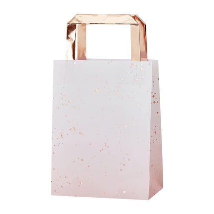 Sacs de fête rose Confetti 27cm 5pcs