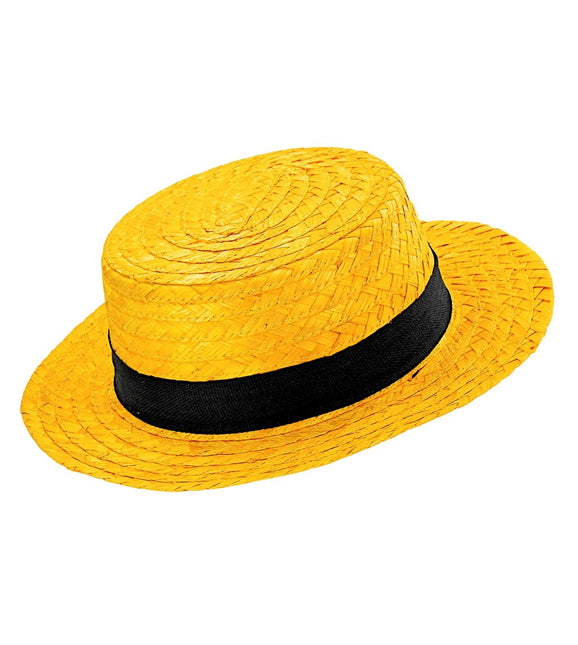 Chapeau jaune avec bandeau noir