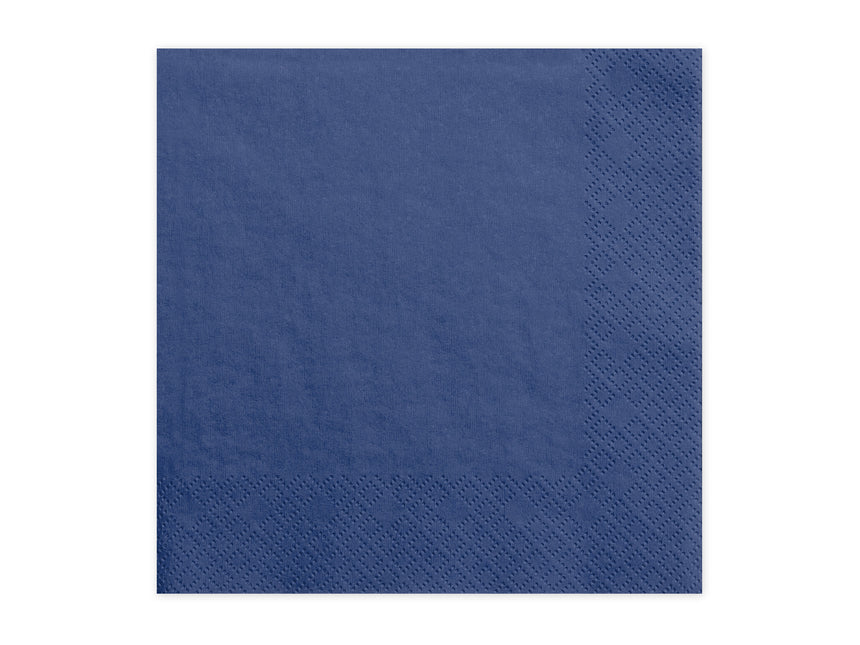 Serviettes de table bleu foncé 33cm 20pcs