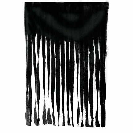 Tissu de rideau de porte noir 2m