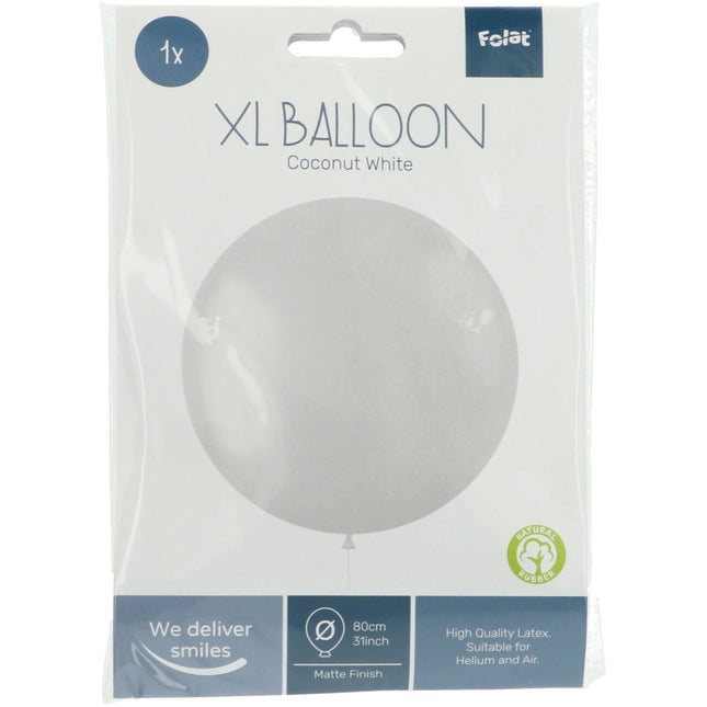 Ballon blanc Coconut blanc 80cm