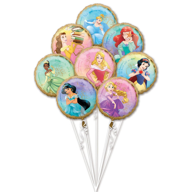 Ensemble de ballons à l'hélium Disney Princesses 8 pièces vides