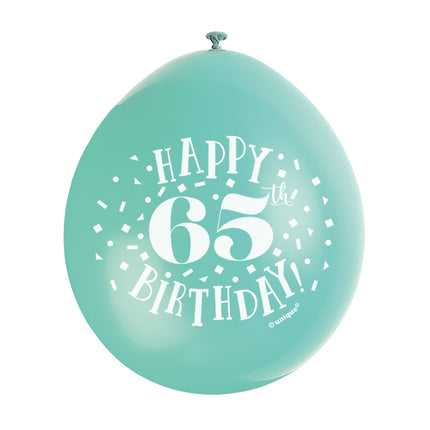 Ballons Happy Birthday 65 Years 28cm 10pcs