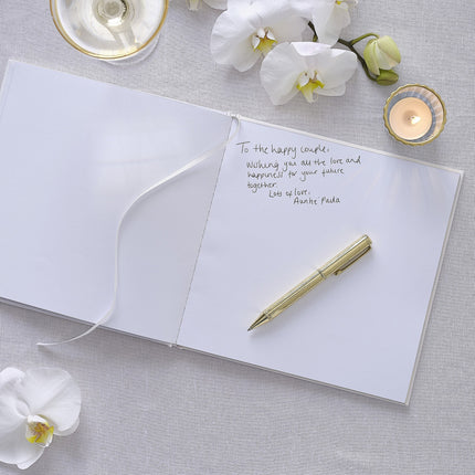 Livre d'or de mariage blanc