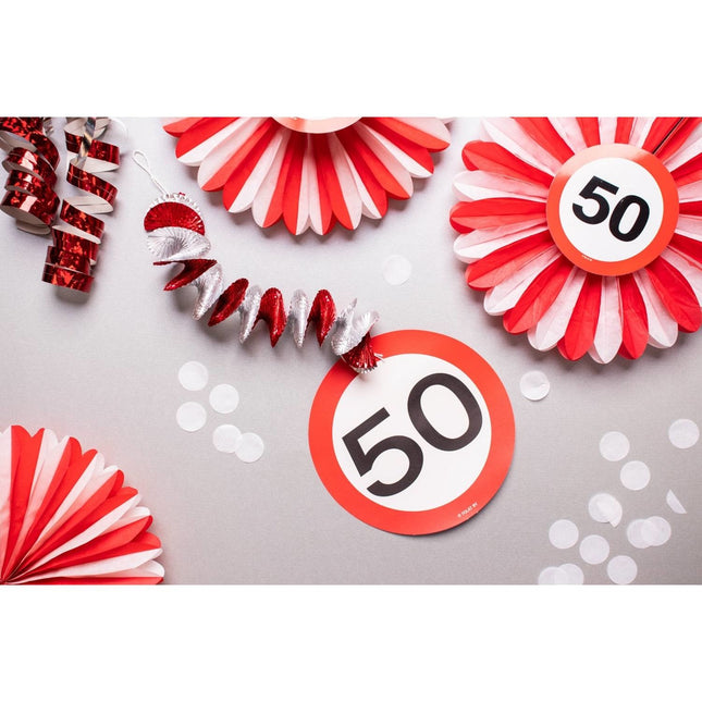 Décoration suspendue 60 Years Traffic Sign 17.5cm 3pcs