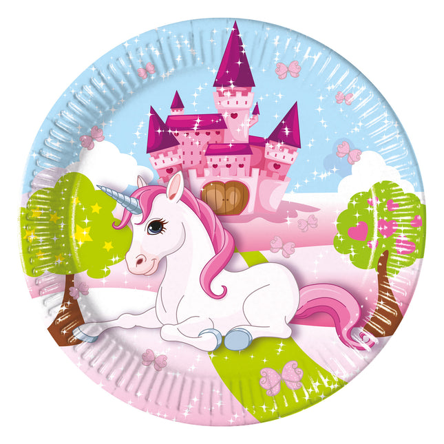 Assiettes Licorne 20cm 8pcs