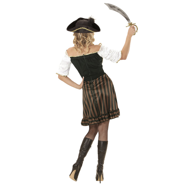 Robe Pirate Marron Blanc Dames