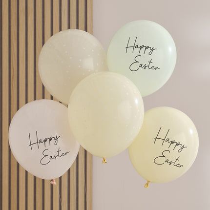 Ballons de Pâques Happy Easter 30cm 5pcs