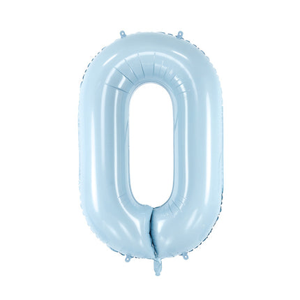 0 Year Figure Balloon Light Blue Empty 72cm