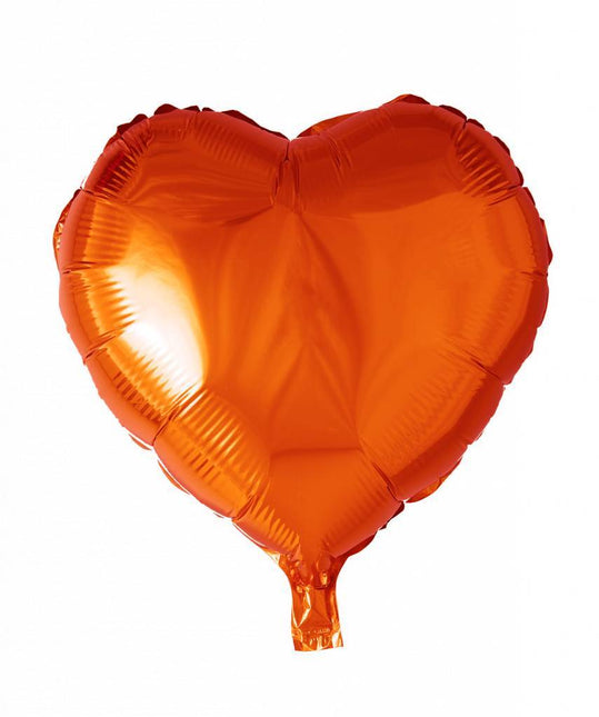 Ballon à l'hélium Coeur Orange 46cm vide