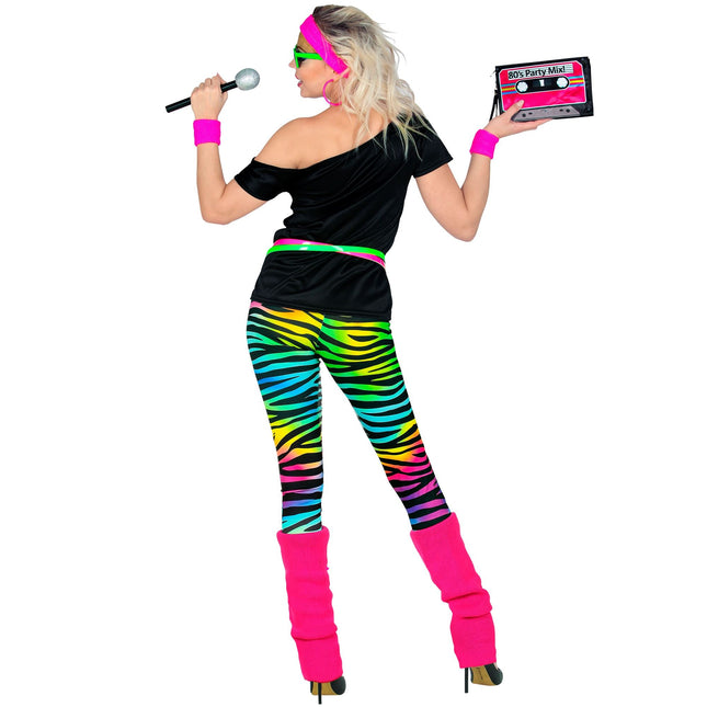 Neon 80S Costume Ladies