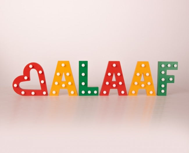 Set Letters Alaaf With Light 16.6Cm