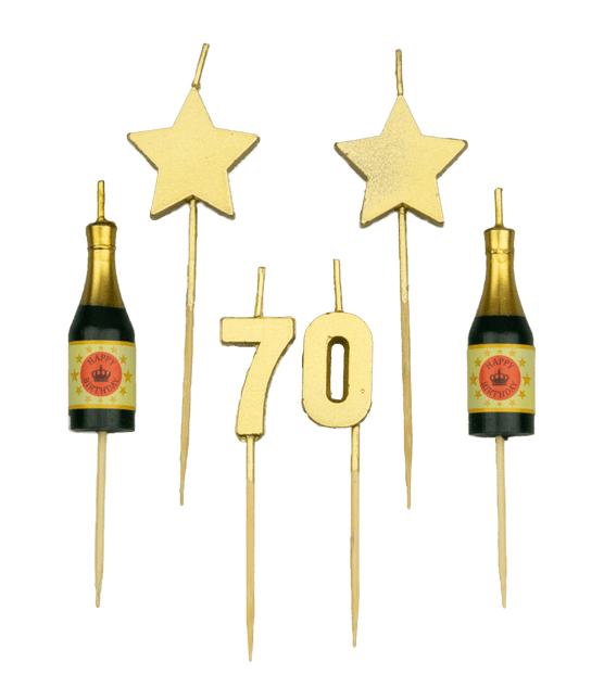 Bougies 70 ans Champagne 17.5cm