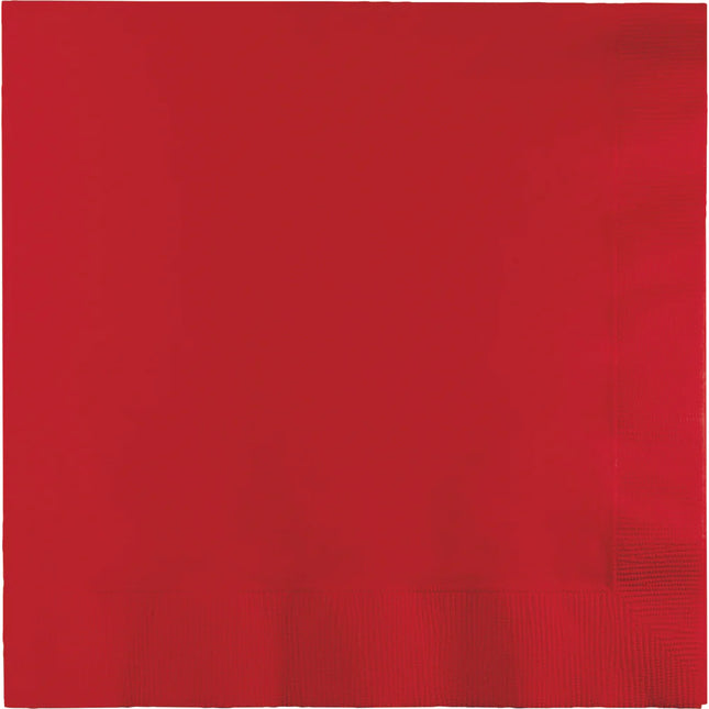 Serviettes rouges 3 couches 41cm 25pcs