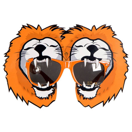 Lion à lunettes orange