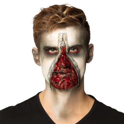 Ensemble de maquillage d'Halloween Zombie Zipper