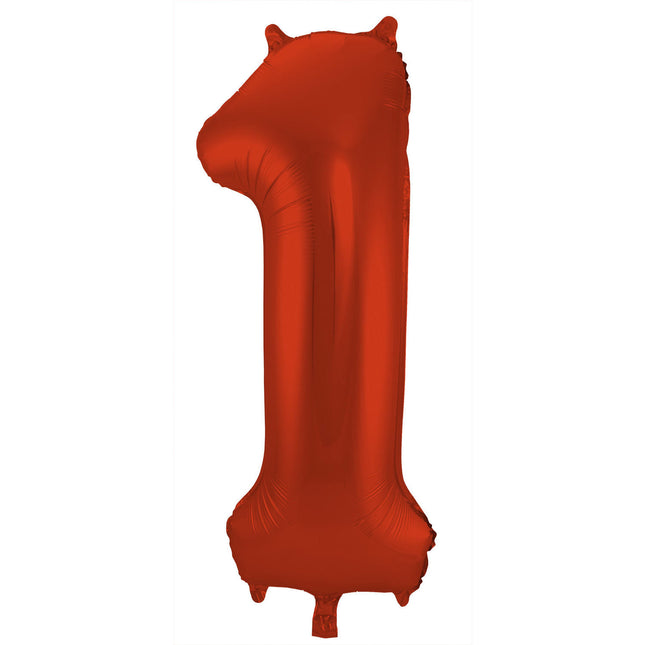 Ballon de baudruche Figure 1 Rouge mat XL 86cm vide