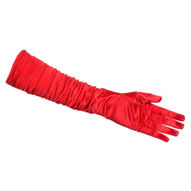 Gants longs rouges